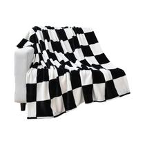 Cobertor De Flanela Em Estampa Xadrez Preto E Laranja, Confortável E Quente Para Sofá, Cama, Soneca, Cobertor De Flanela Em Estampa Xadrez Preto E Laranja, Confortável E Quente Para Sofá, Cama, Soneca,