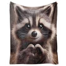 Cobertor de flanela Little Raccoon Love Digital Pattern 300g