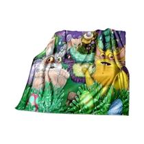 Cobertor De Flanela Macio E Aconchegante Do Jogo My Singing Monsters Para Sala De Estar, Quarto,