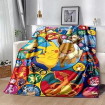 Cobertor de Flanela Pikachu Pokémon - Ideal para Sofá e Crianças Cobertor de Flanela Pikachu Pokémon - Ideal para Sofá e Crianças