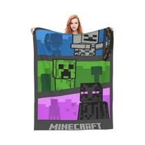 Cobertor De Flanela Super Quente Com Estampa De Jogo De Pixel De Desenho Animado, Decoração De Casa,