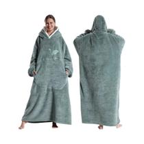 Cobertor De Fleece Extra Longo E Grande Para Mulheres E Homens, Pijama De Inverno Grosso E Peludo