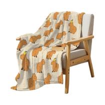 Cobertor De Fleece Macio E Peludo Com Estampa De Capivara Para Sofá, Cama E Poltrona Cobertor De Fleece Macio E Peludo Com Estampa De Capivara Para Sofá, Cama E Poltrona
