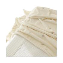 Cobertor De Fleece Para Bebê Recém-Nascido, Macio E Quente, Cobertura Para Carrinho De Bebê, Bordado