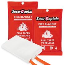 Cobertor de incêndio SecuCaptain Emergency 40x40cm em fibra de vidro, pacote com 2