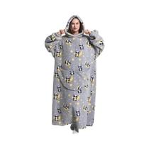 Cobertor De Inverno Oversized Com Capuz, Macio E Quente, Em Fleece Sherpa Com Mangas Para Homens E