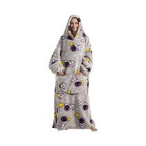 Cobertor De Inverno Unissex Oversized Com Capuz, Macio E Quente, Em Fleece Sherpa Com Mangas Para