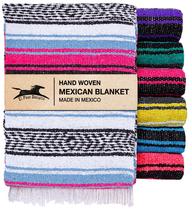 Cobertor de ioga El Paso Designs Mexican Falsa Serape rosa/azul
