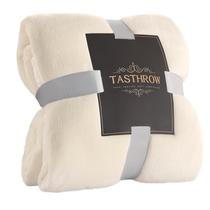 Cobertor de lã de flanela TASTHROW 50x70cm, branco creme