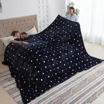Cobertor de lã king-size COOVA de grandes dimensões 305x305 cm, macio e quente Cobertor de lã king-size COOVA de grandes dimensões 305x305 cm, macio e quente