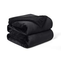 Cobertor de lã Sherpa Walensee Queen Size 230x230cm preto