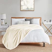 Cobertor de lã Walensee Plush Throw King Size 270x230cm creme
