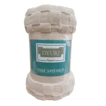 Cobertor De Microfibra Casal Dyuri Square - Jolitex Bege