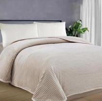 Cobertor De Microfibra Casal Manta Antialérgico Super Macio 280g/M Listrado