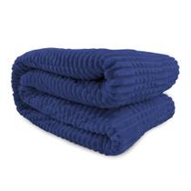Cobertor De Microfibra Casal Mont Blanc - Andreza Navy - Andreza Enxovais