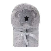 Cobertor de Microfibra com Capuz PAPI Friends - Coala - 1,10m x 90cm Cobertor de Microfibra com Capuz PAPI Friends - Coala - 1,10m x 90cm