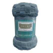 Cobertor De Microfibra King Dyuri Square - Jolitex Cinza