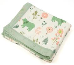 Cobertor de Musselina Farmer Mani Floral Bear - 110x115cm