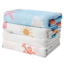 Cobertor de musselina IBESTOPIA 120x120 cm, pacote com 4 unidades Ocean