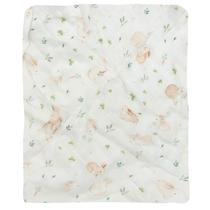 Cobertor de Musseline Loulou Lollipop para Bebê - Envoltório Macio 47"x47" - Bunny Meadow