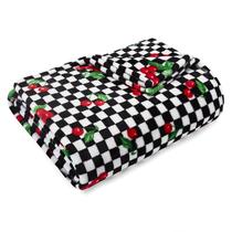 Cobertor de pelúcia Betsey Johnson Cherry Checker Cobertor de pelúcia Betsey Johnson Cherry Checker