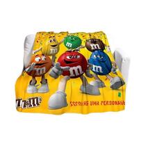 Cobertor De Pelúcia Infantil M&M's Chocolate Quente E Moderno Para Casa, Sofá E Cama