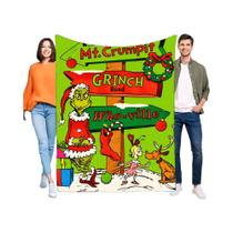 Cobertor De Pelúcia Leve E Macio Com Tema Grinch Para Cama E Sofá, Presente De Feriado Para Crianças