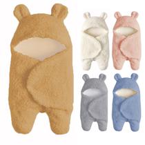 Cobertor de pelúcia Nunibum Baby Swaddle Bear 0-6 meses marrom Cobertor de pelúcia Nunibum Baby Swaddle Bear 0-6 meses marrom