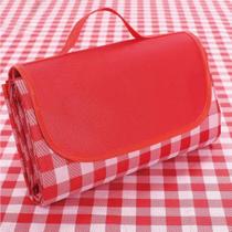 Cobertor de piquenique LRUUIDDE impermeável dobrável 203x203cm vermelho