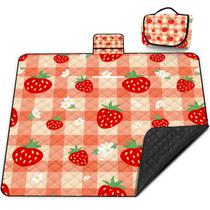 Cobertor de piquenique Poedist 203x203cm impermeável dobrável laranja Cobertor de piquenique Poedist 203x203cm impermeável dobrável laranja