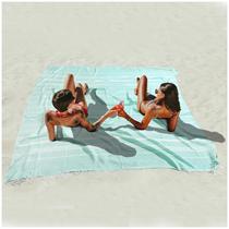Cobertor de praia Antfuny Turkish Cotton Boho Throw Aqua 180x180cm