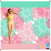 Cobertor de praia BYDOLL à prova de areia impermeável 200x205cm para 1-4 adultos