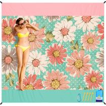 Cobertor de praia BYDOLL à prova de areia impermeável 200x205cm para 1-4 adultos