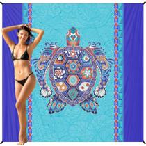 Cobertor de praia BYDOLL com estampa de tartaruga 198x206cm à prova d'água