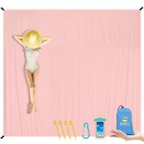 Cobertor de praia de nylon BYDOLL impermeável 198x280 cm de tamanho grande