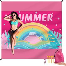 Cobertor de praia DPWCVM impermeável à prova de areia 200x210 cm rosa Cobertor de praia DPWCVM impermeável à prova de areia 200x210 cm rosa