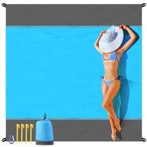Cobertor de praia EASYFUN, à prova de areia, grande, 200x210 cm, resistente à água