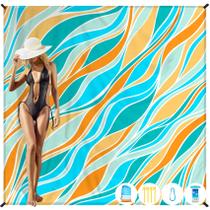Cobertor de praia extra grande Famstar 198x206cm Impermeável 0,35 kg