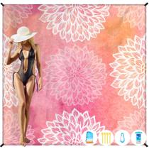 Cobertor de praia Famstar Oversized 198x206cm, luz impermeável Cobertor de praia Famstar Oversized 198x206cm, luz impermeável
