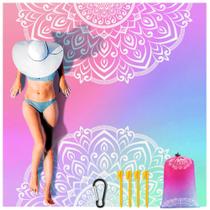 Cobertor de praia HIHOHO impermeável à prova de areia 200x211 cm Cobertor de praia HIHOHO impermeável à prova de areia 200x211 cm