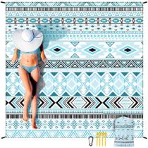 Cobertor de praia HIHOHO impermeável à prova de areia 200x211 cm Cobertor de praia HIHOHO impermeável à prova de areia 200x211 cm