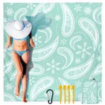 Cobertor de praia HIHOHO impermeável à prova de areia extra grande 200x210cm Cobertor de praia HIHOHO impermeável à prova de areia extra grande 200x210cm