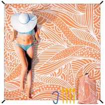 Cobertor de praia HIHOHO impermeável à prova de areia extra grande 200x210cm Cobertor de praia HIHOHO impermeável à prova de areia extra grande 200x210cm