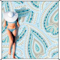 Cobertor de praia HIHOHO impermeável à prova de areia extra grande 200x210cm Cobertor de praia HIHOHO impermeável à prova de areia extra grande 200x210cm