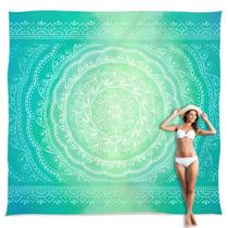 Cobertor de praia iluminado pelo sol extra grande Boho Sand Proof 3x2,7m