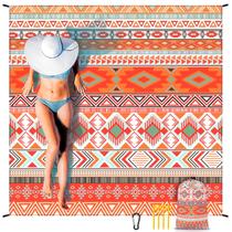 Cobertor de praia impermeável HIHOHO 200x211 cm à prova de areia Cobertor de praia impermeável HIHOHO 200x211 cm à prova de areia