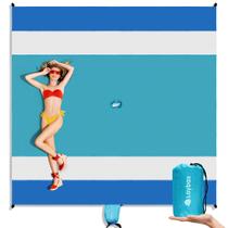 Cobertor de praia Laybax Blue resistente à água à prova de areia 3x2,7m
