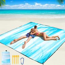 Cobertor de praia WIWIGO impermeável à prova de areia 200x240cm para 2-8 Cobertor de praia WIWIGO impermeável à prova de areia 200x240cm para 2-8