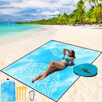 Cobertor de praia WIWIGO impermeável à prova de areia 200x240cm para 2-8