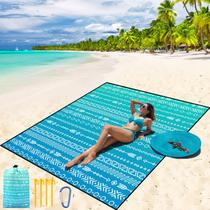 Cobertor de praia WIWIGO impermeável à prova de areia 200x240cm para 2-8